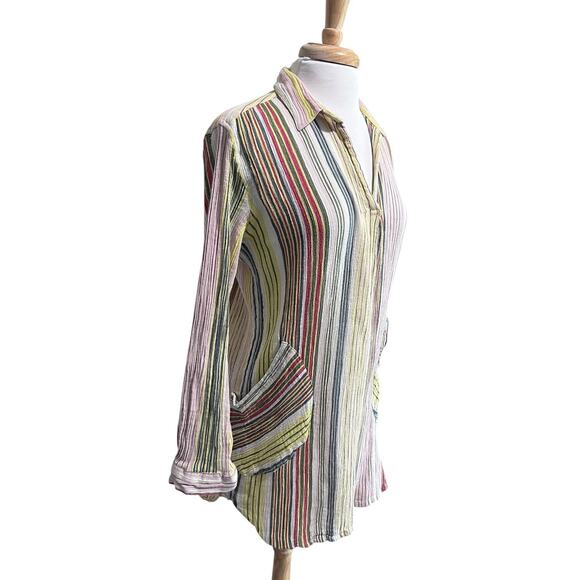 Ivy Jane Women's M Popover Tunic Top Blouse Boho Peasant Retro 70s Look - Picture 2 of 7